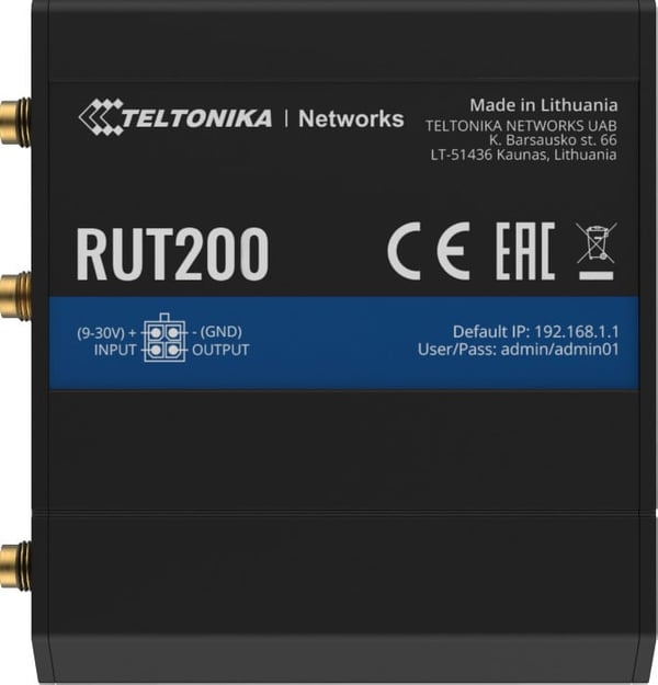 Teltonika RUT200 2G/3G/4G/LTEmodem og WiFirouter