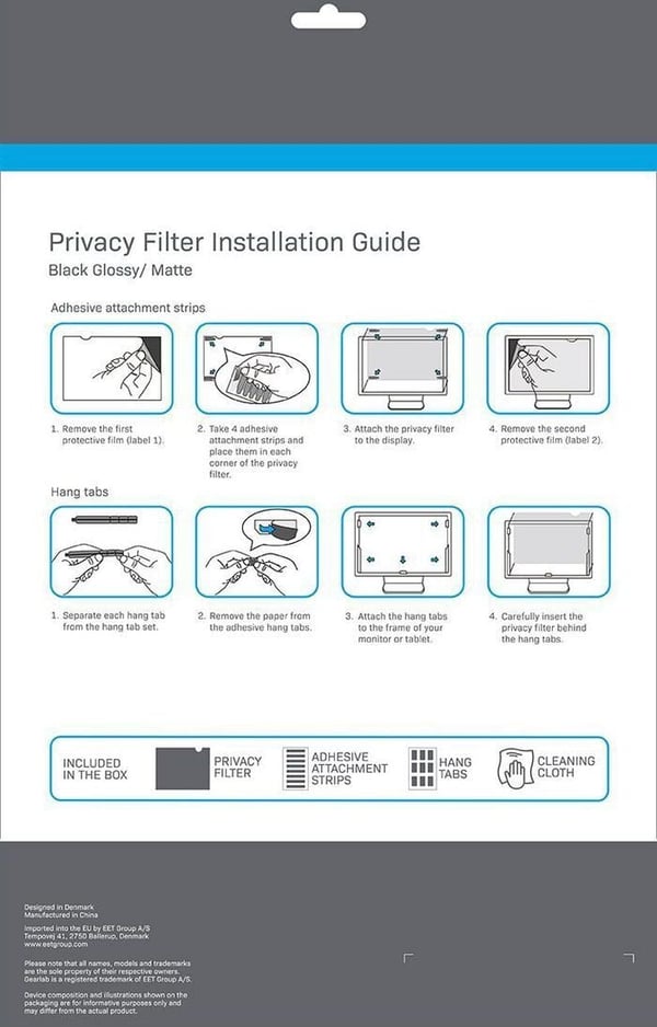 Gearlab Integritetsfilter 12,5" 16:9 - datasäkerhetsskydd
