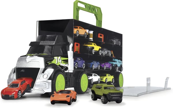 Dickie Toys -biltransport og 4 småbiler