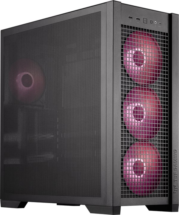 Asus TUF Gaming GT302 TG ARGB ATX-kabinet med vindue, sort