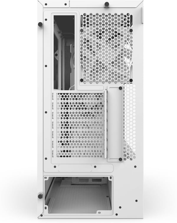 NZXT H5 Flow RGB (2024) ATX-chassis med vindue, hvid