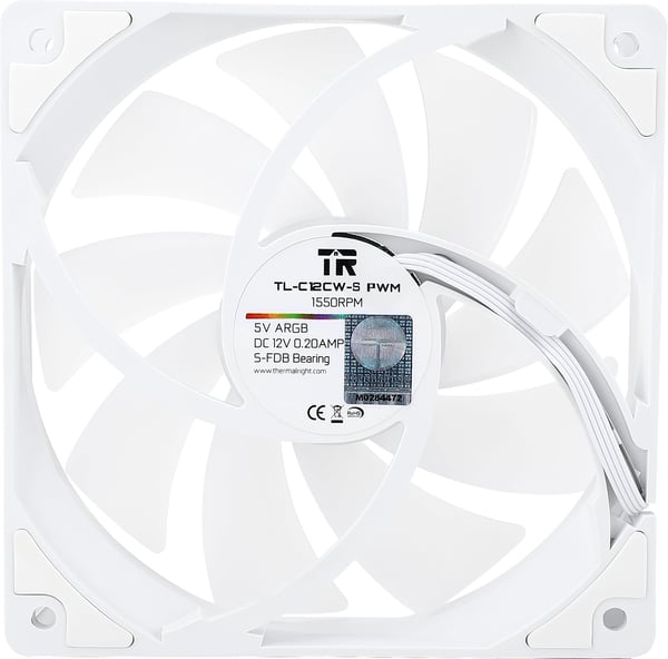 Thermalright TL-C12C-S ARGB -blæser, 120 mm, hvid, 3-pak