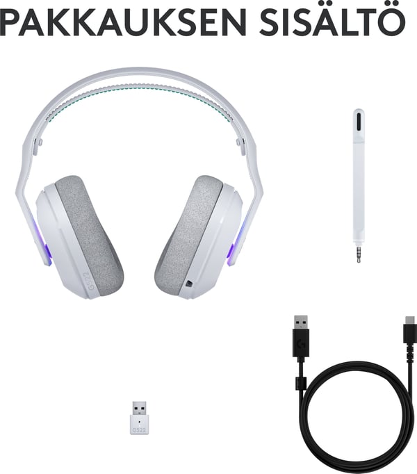 Logitech G522 LIGHTSPEED spelheadset, vit