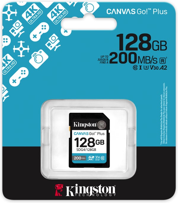 Kingston 128GB SDXC Canvas Go! Plus Gen4 minneskort