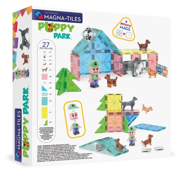 MAGNA-TILES® Hundpark magnetbyggsats, 27 delar