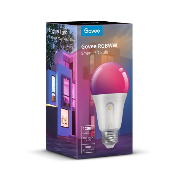 Govee WIFI- och Bluetooth smartlampa, 1200 lm, E27
