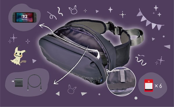 HORI Äventyrspaket axelväska, Switch, Gengar & Mimikyu