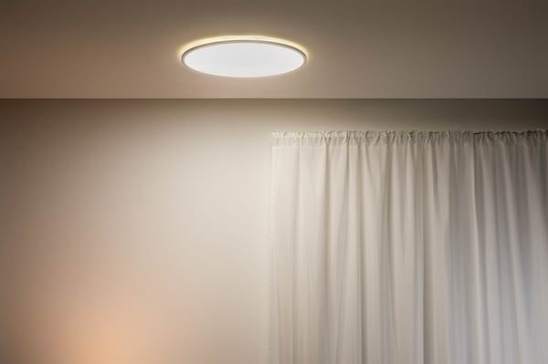 WiZ SuperSlim -hængelampe, 55 cm, rund, hvid, justerbar hvid, Wi-Fi