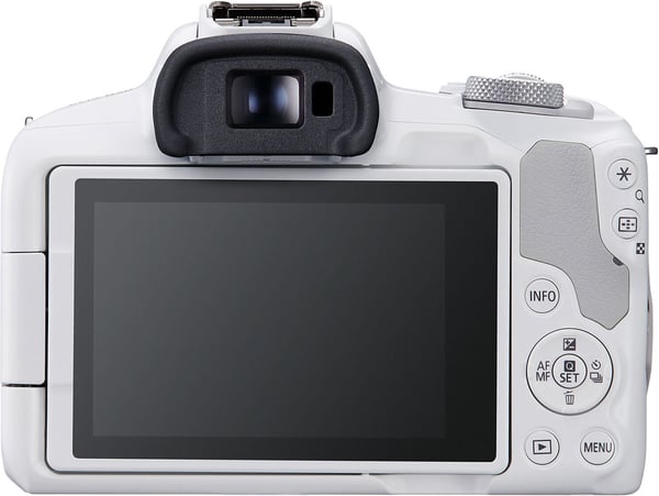 Canon EOS R50 -systemkamera, vit + 18-45 mm objektiv