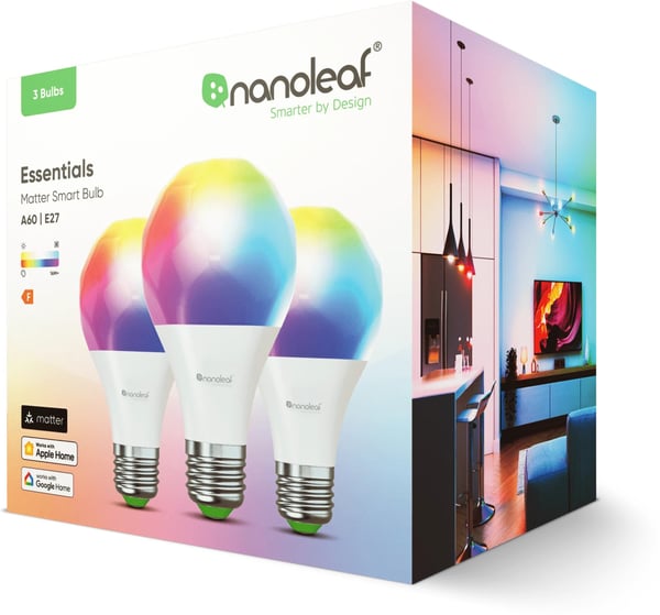 Nanoleaf Essentials Matter smart lampa, E27, 3 st