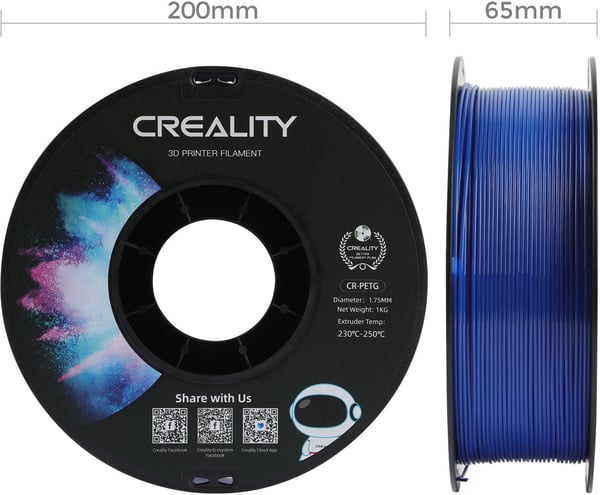 Creality CR-PETG filament til 3D-printer, 1,75 mm, blå