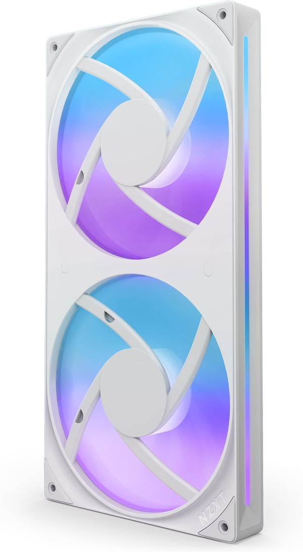 NZXT F280 RGB CORE-blæser, 2 * 140 mm, hvid