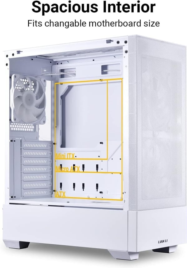 Lian Li LANCOOL 205 MESH C ATX-chassi med fönster, vitt