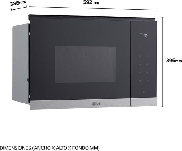 LG MG7Z2593D mikrovågsugn, stål