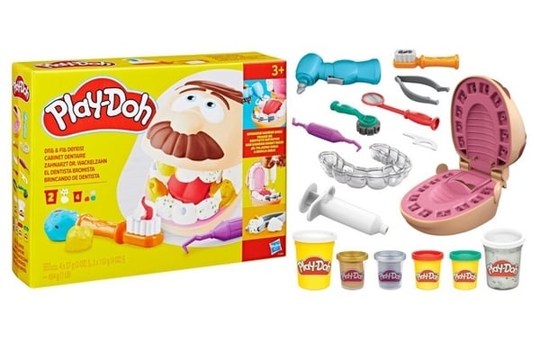 PLAY-DOH Drill N Fill plastmodelvoks tandlægesæt