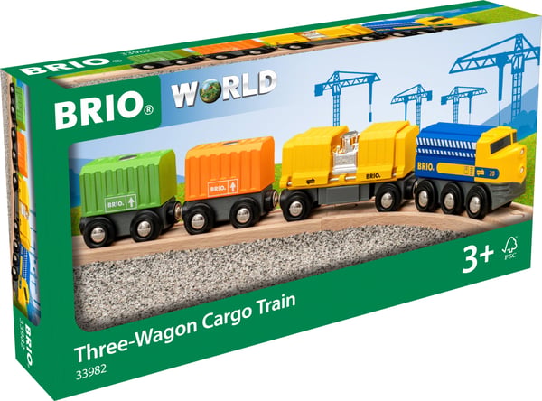 BRIO World 33982 - Vare- og 3 vogne
