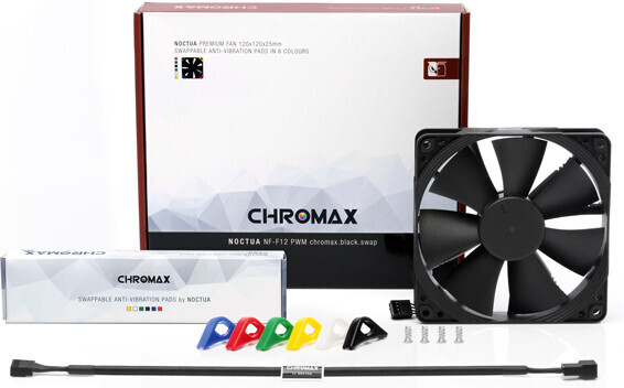 Noctua NF-F12 PWM chromax.blac.swap -kabinetventilator, 120 mm