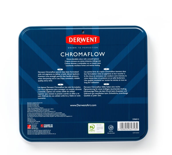 Derwent Chromaflow -färgpennset, 72 delar