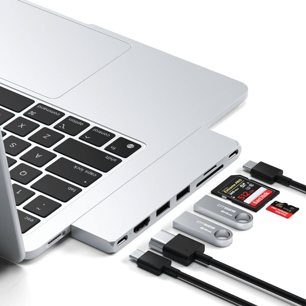 Satechi Pro Hub Slim -adapter, silver
