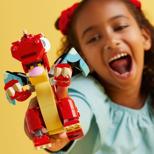 LEGO Creator Röd drake 3-i-1-djurlekset 31145