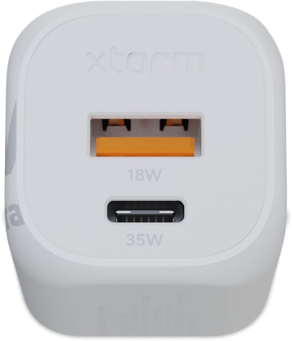 Xtorm XEC035 GaN² Ultra 35 W netværksoplader, USB-C / A