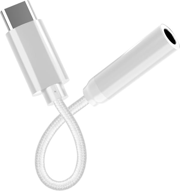 Fuj:tech USB-C - 3.5mm -ljudadapter, vit