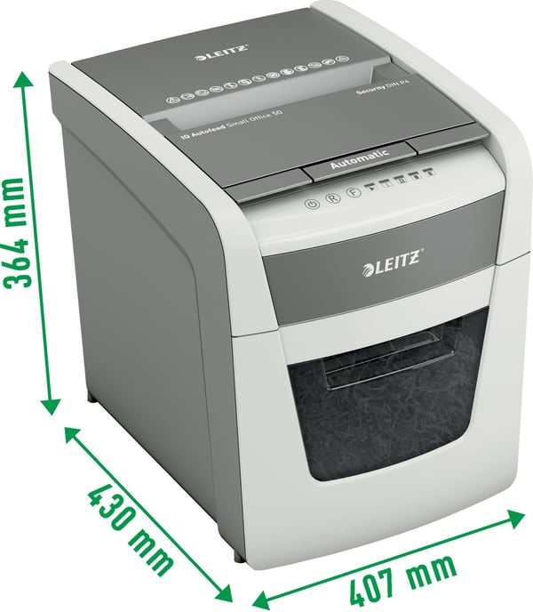 Leitz IQ Autofeed Small Office 50X - automatisk pappersförstörare P4