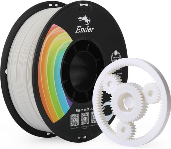 Creality Ender - PLA+ -filament för 3D-skrivare, 1,75 mm, vit