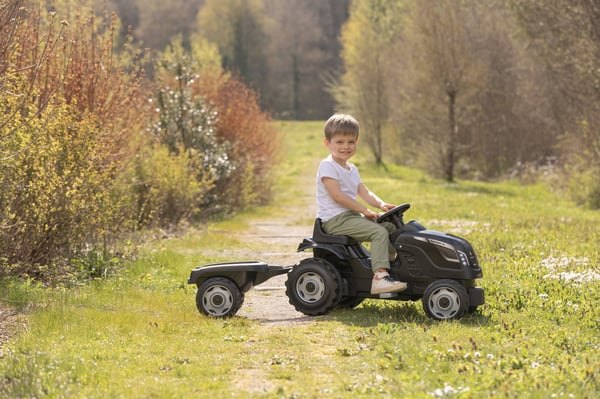 Smoby Farmer XL - traktor + släpvagn, svart