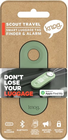 Knog Scout Travel tyverialarm og lokator, Apple iOS, grøn