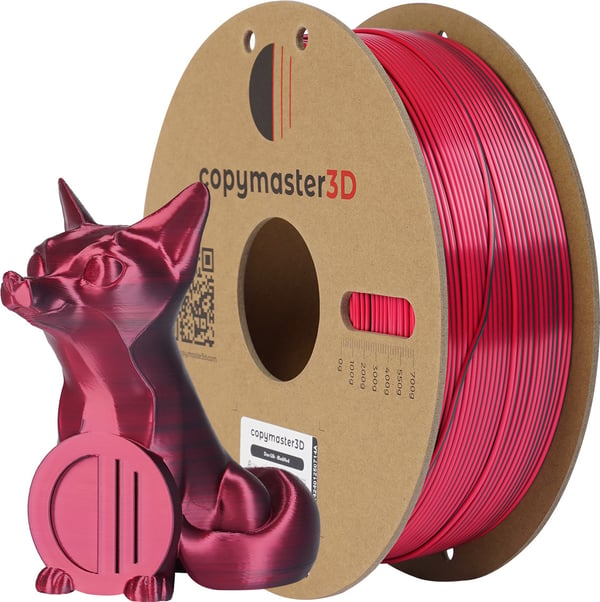 Copymaster3D Duo-Silk filament för 3D-skrivare, 1.75 mm, svart/röd