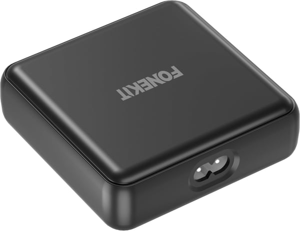 FoneKit GaN PD 200W -nätadapter, USB-A + 5 x USB-C, svart