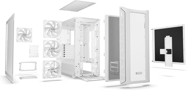 be quiet! Shadow Base FX 800 ATX-kabinet med vindue, hvid