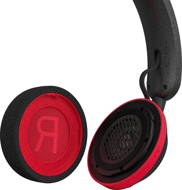 Philips GO TAA6219BK/00 høretelefoner, sort / rød