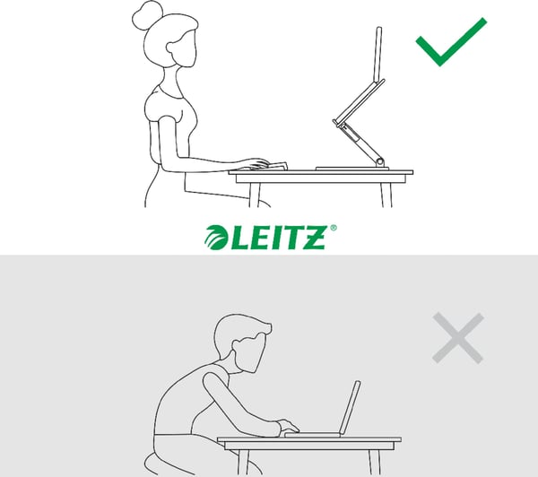 Leitz Ergo bærbar computerstand, grå