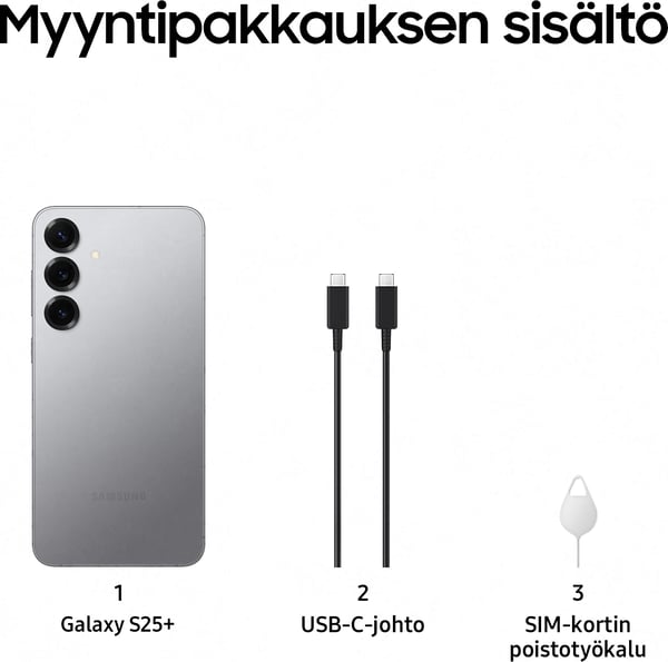 Samsung Galaxy S25+ 5G telefon, 256/12 GB, Silver Shadow