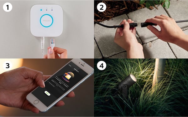 Philips Hue Lily Outdoor White and Colour Ambiance - havebelysnings sæt