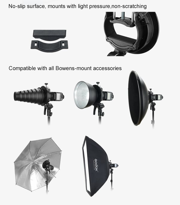 Godox S2-fäste Bowens-blitzadapter