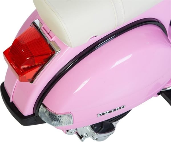 Vespa PX150 12V -elektrisk knallert, lyserød