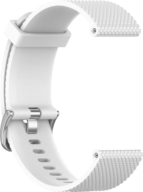 Bølge silikonearmbånd 20mm, til smart- og sportsure, hvid