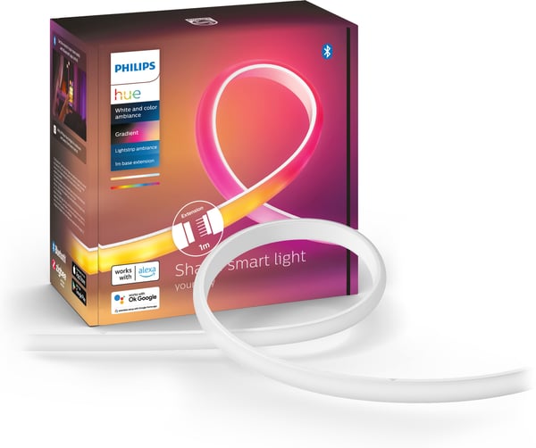Philips Hue Gradient LightStrip Ext - forlængelsesstykke til lysslange, 1m