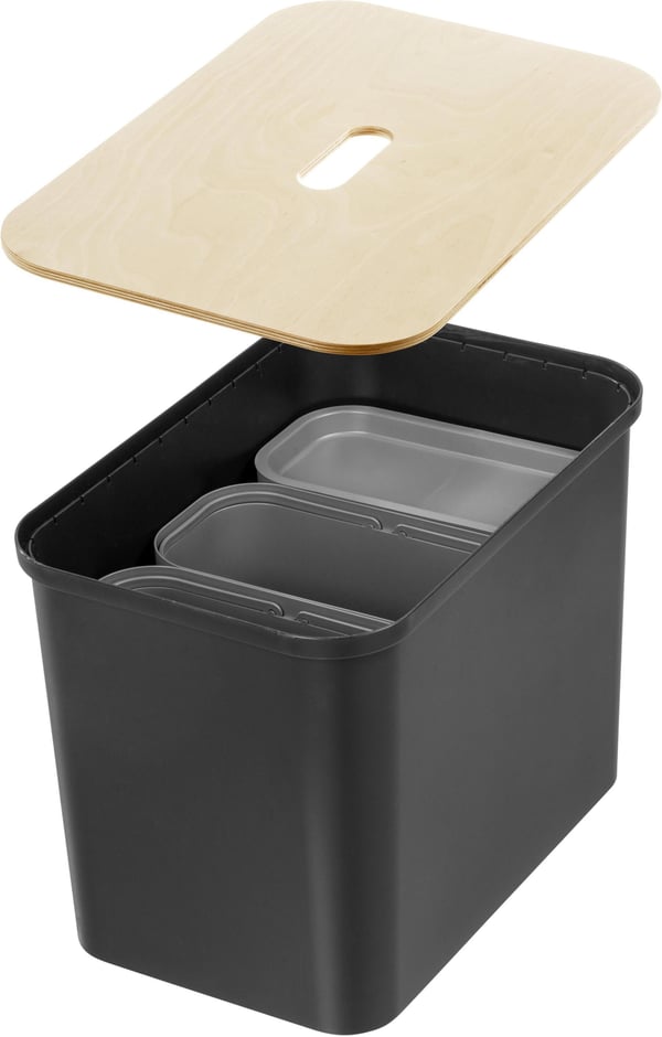 SmartStore Collect -sorteringssats med skivlock, 76 L, svart