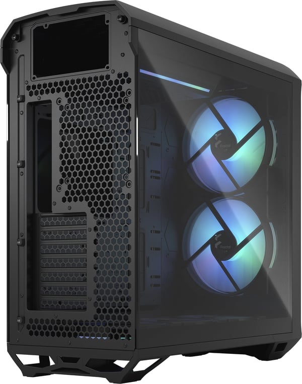 Fractal Design Torrent Svart RGB TG Lätt Tint E-ATX-chassi med fönster, svart