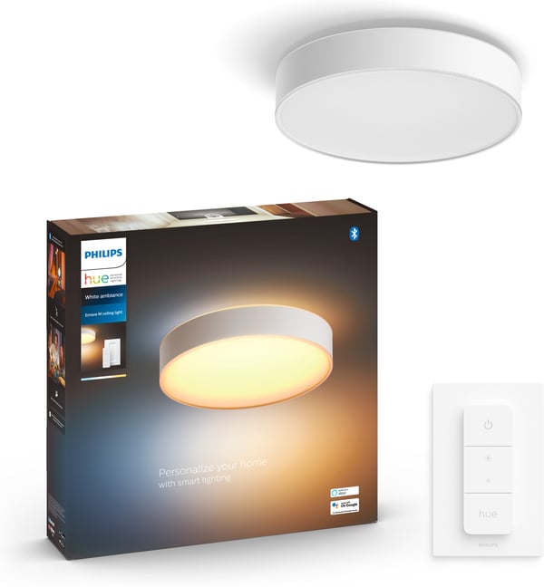 Philips Hue Enrave M hvid ambiance smart loftslampe, mellemstor, hvid