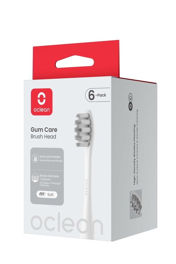 Oclean Gum Care -borsthuvud, vit, 6 st