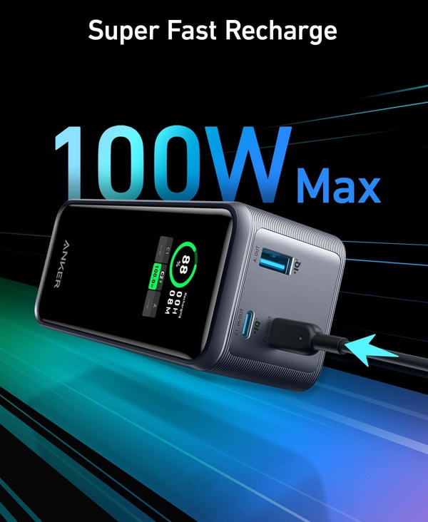 Anker Prime 200W bærbar strømforsyning, 20000 mAh