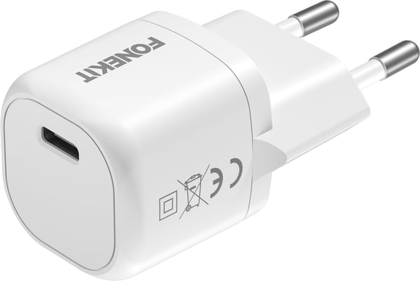 FoneKit Mini 20W -nätadapter, USB-C, vit