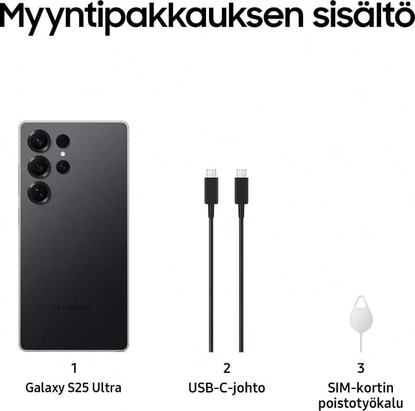 Samsung Galaxy S25 Ultra 5G telefon, 256/12 GB, Titanium Black