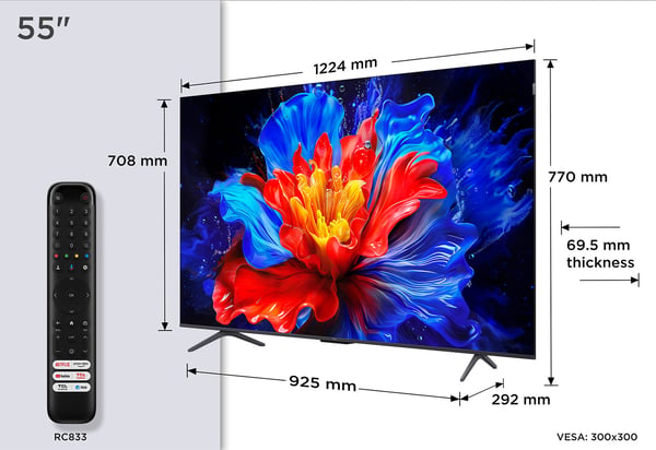 TCL 55" P8K 4K QLED Google TV