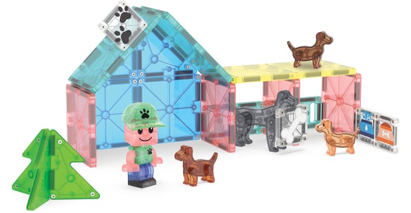 MAGNA-TILES® Hundpark magnetbyggsats, 27 delar